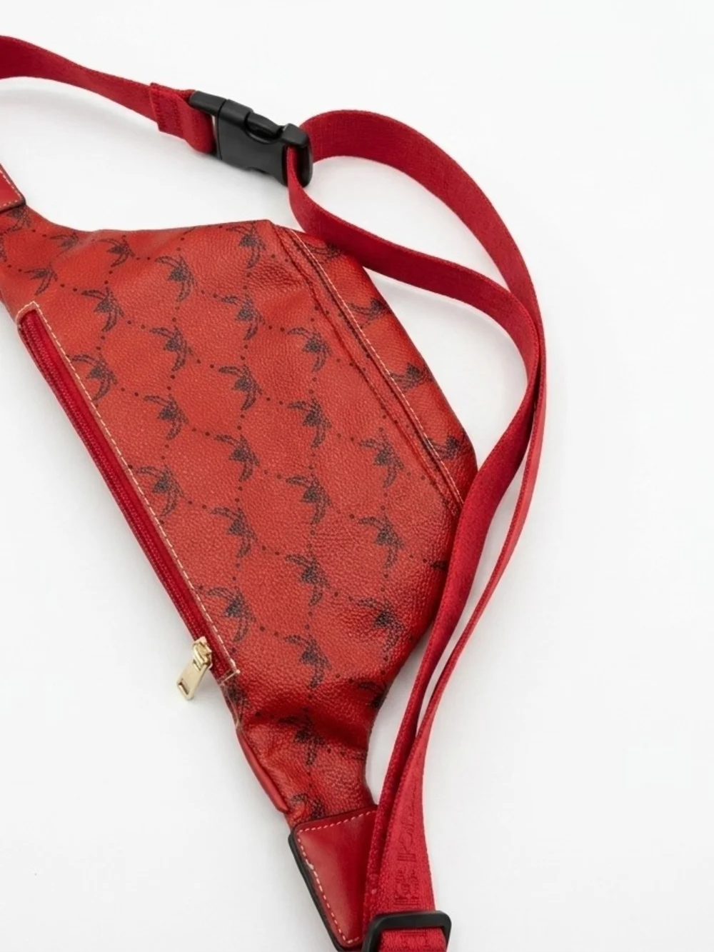 Wendy Keen Red Monogram Fanny Pack Belt Bag Crossbody Sling | Like New